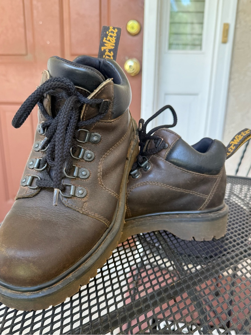 Dr. Martens Dark Brown Leather Hiking-Style Lace-Up Boots